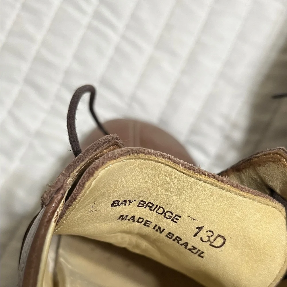 💐Belvedere Studio Brown Leather Men's Oxfords